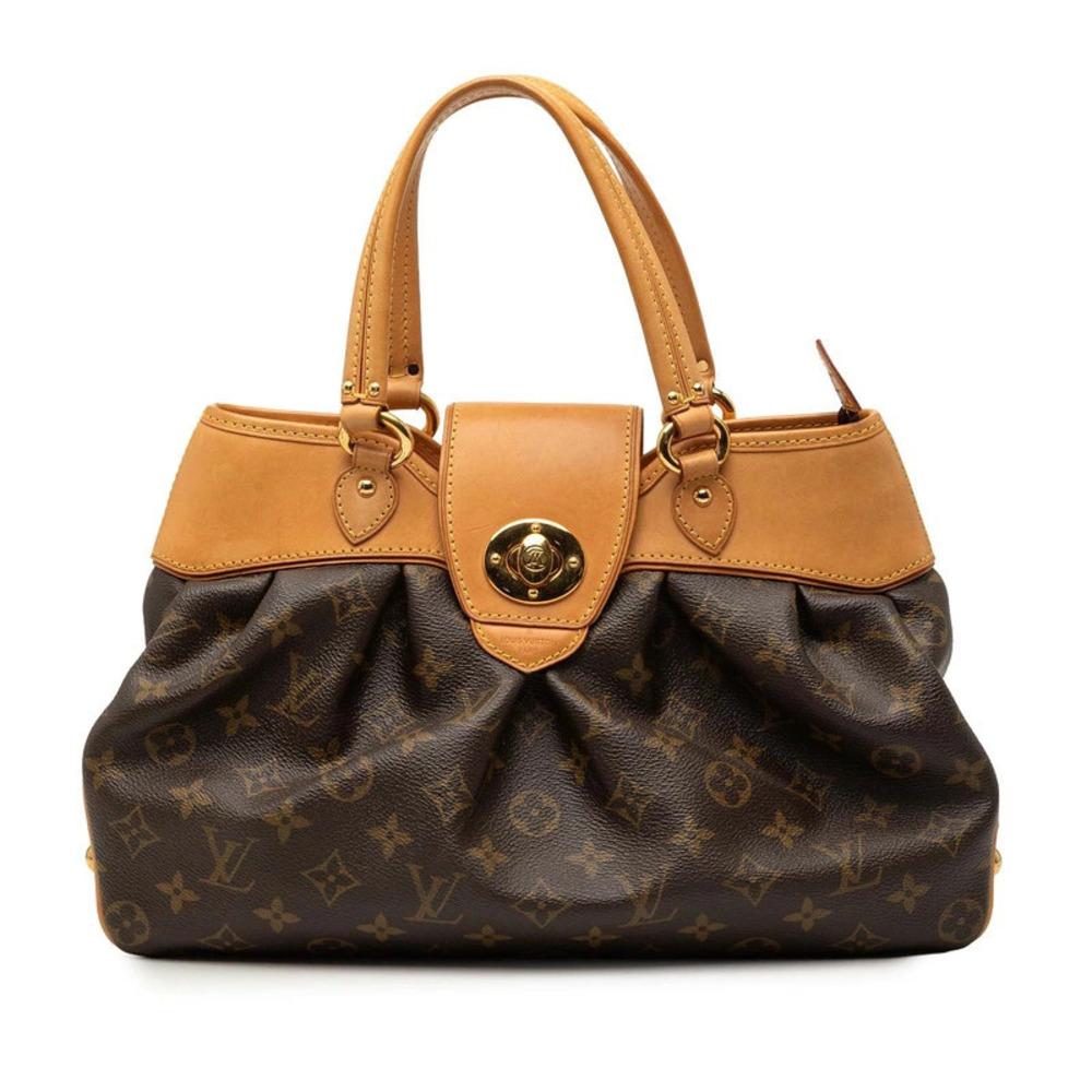 Louis Vuitton Monogram Boetie Tote Bag Brown Leather
